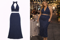 Plus Size 2 Piece Polka Dot Skirt Set