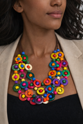 Wooden Multi Color Necklace