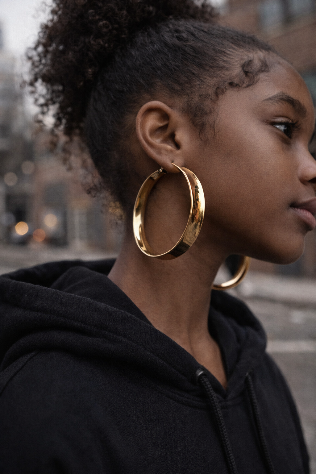 Gold Oversized Hoop Earrings