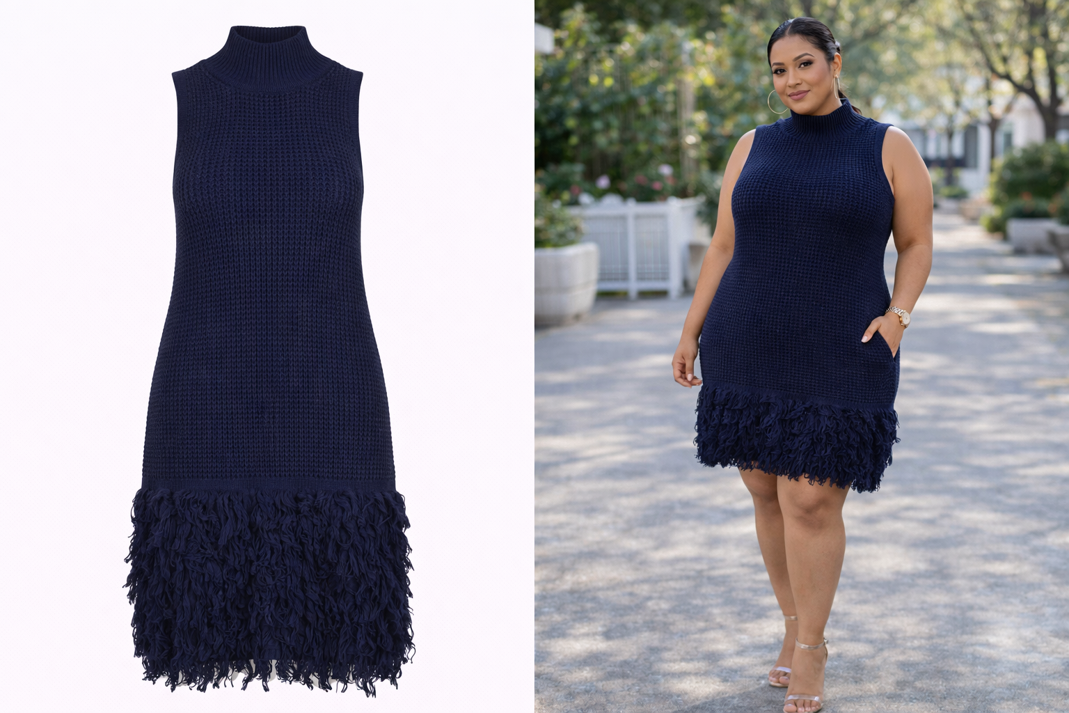 Sleeveless Blue Dress