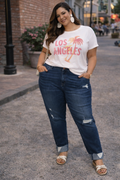 Plus Size Denim Stretch Pants