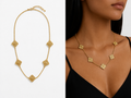 Gold Clover Inspired Necklace