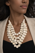 Off White Wooden Necklace