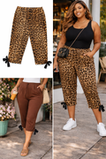 Leopard and Brown Capri Short Set