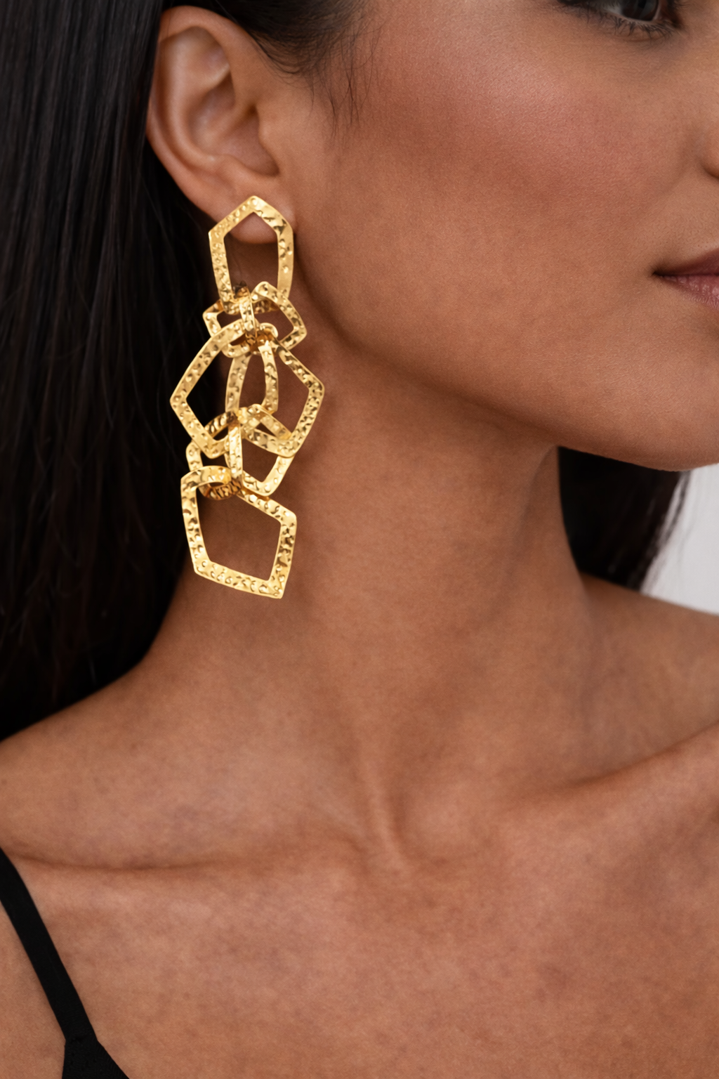Dramatic Gold Earrings