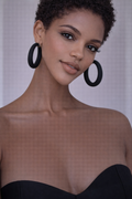 Black Hoop Earrings