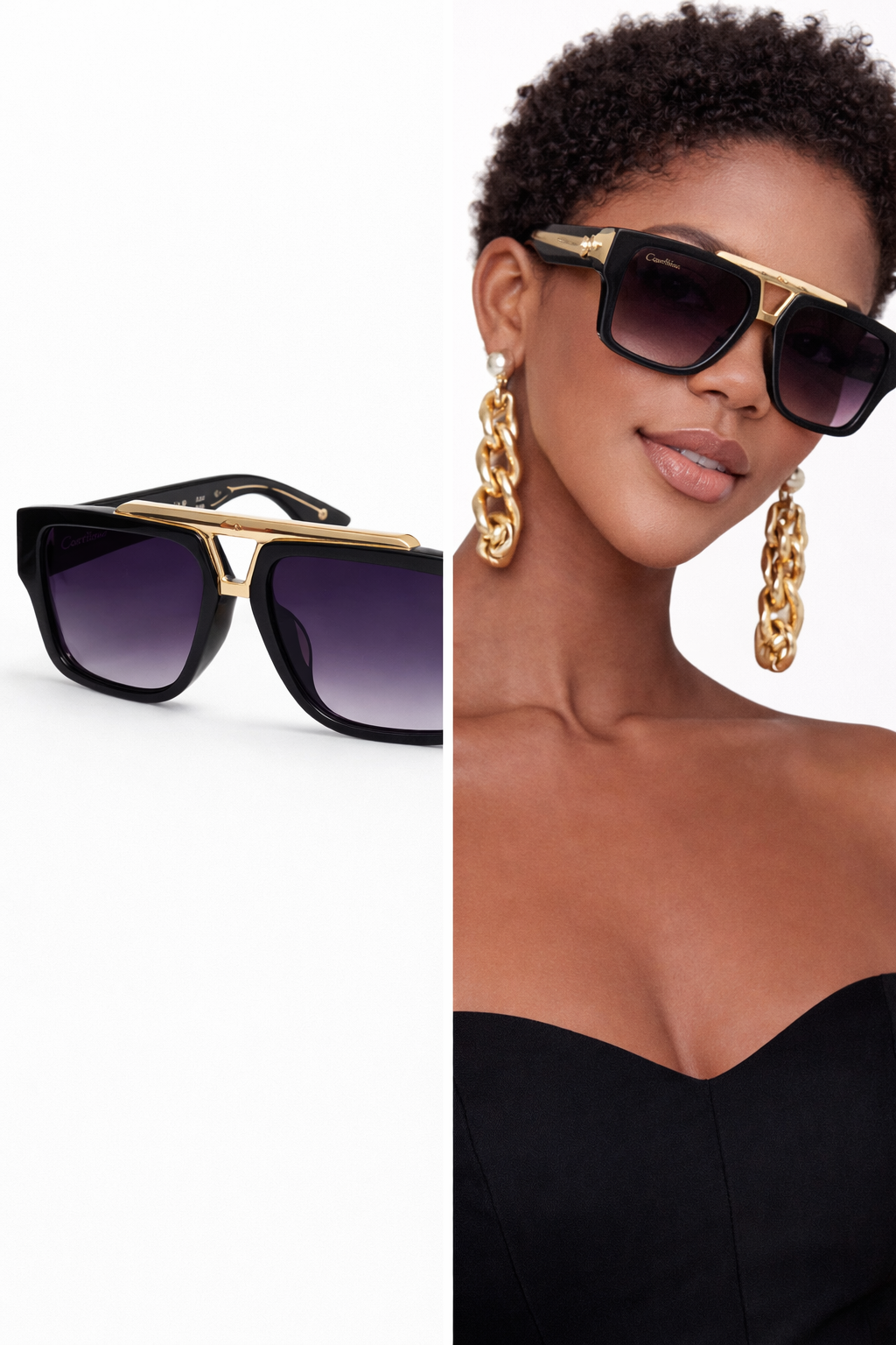 Black and Gold Glasses