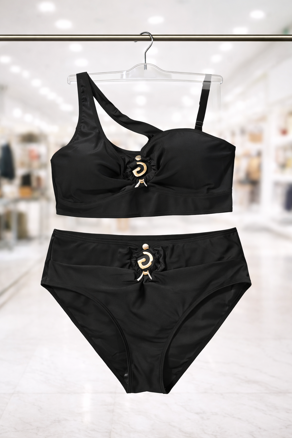 Black Plus Size 2 Piece Swimsuit