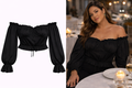 Black Crop Blouse